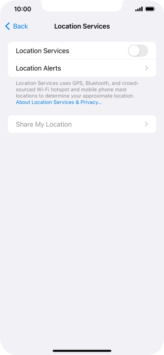 Press the indicator next to 