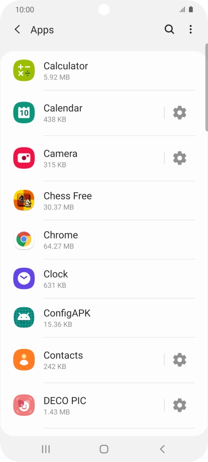 Press the required app.