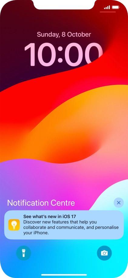 Press the required notification and follow the instructions on the screen to use the selected function.