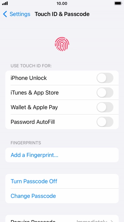 Press Turn Passcode Off and key in the phone lock code.