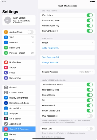 Press the indicator next to 