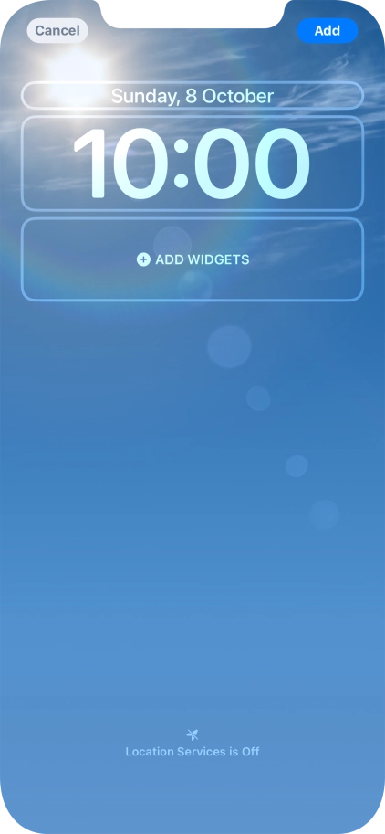 To customise the way the lock screen date is displayed, press the date widget and follow the instructions on the screen to select the required widget display mode.