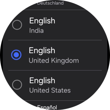 Press the required language.