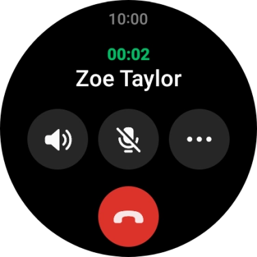 Press the end call icon.