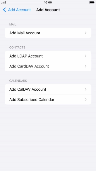 Press Add Mail Account.