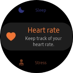 Press the heart rate sensor icon.