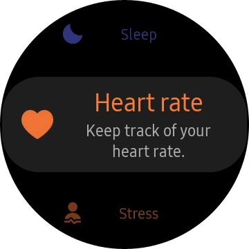 Press the heart rate sensor icon.