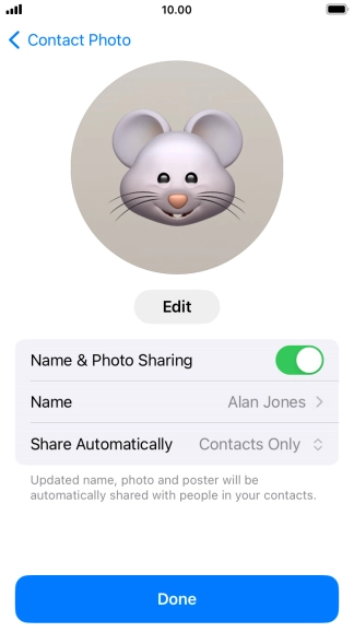 Press the indicator next to 