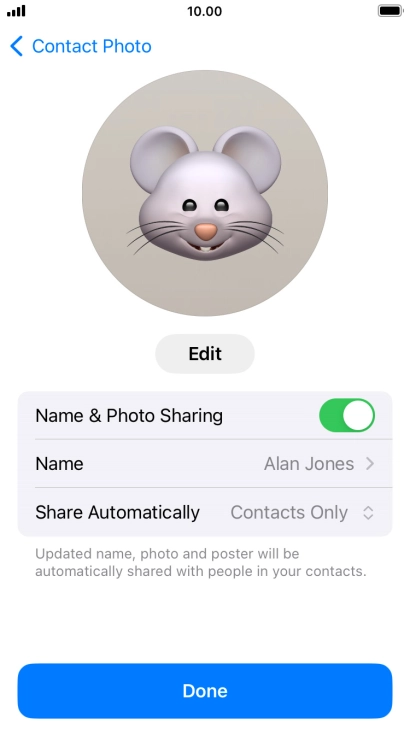 Press the indicator next to 