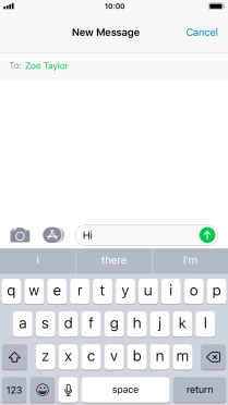 Press the send icon.