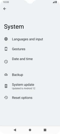 Press System update. If a new software version is available, it's displayed. Follow the instructions on the screen to update the phone software.