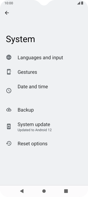 Press System update. If a new software version is available, it's displayed. Follow the instructions on the screen to update the phone software.