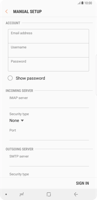 Press the field below 