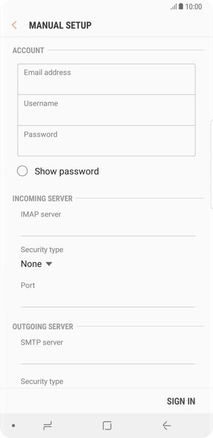 Press the field below 