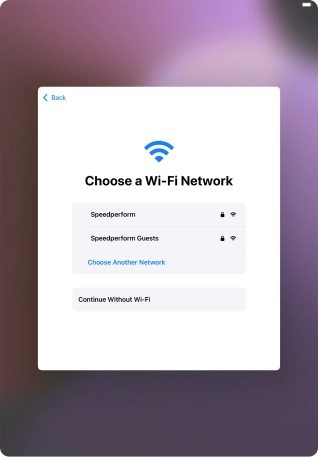 Press the required Wi-Fi network.