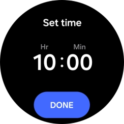 Slide your finger up or down on the screen to set the required time.