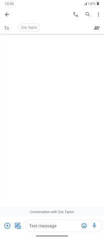 Press the text input field and write the text for your picture message.