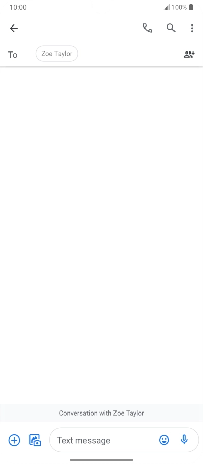 Press the text input field and write the text for your picture message.