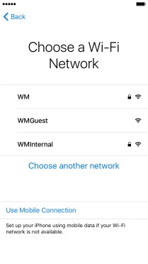Press the required Wi-Fi network.