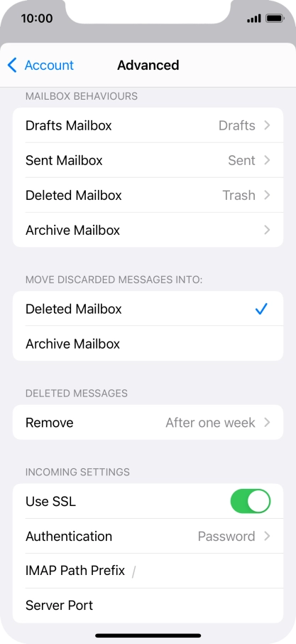 Press the indicator next to 