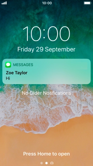 Press the required notification and follow the instructions on the screen to use the selected function.