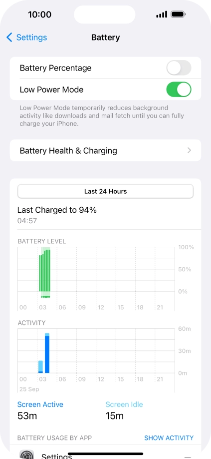 Slide your finger upwards starting from the bottom of the screen to return to the home screen.