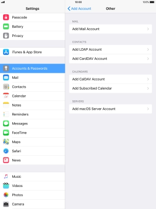 Press Add Mail Account.