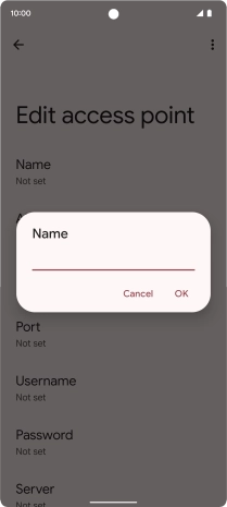 Key in Vodafone MMS and press OK.