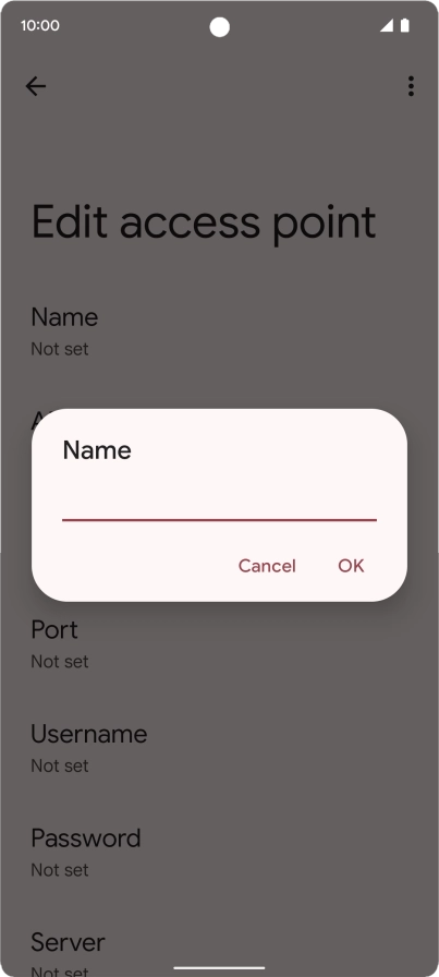 Key in Vodafone MMS and press OK.