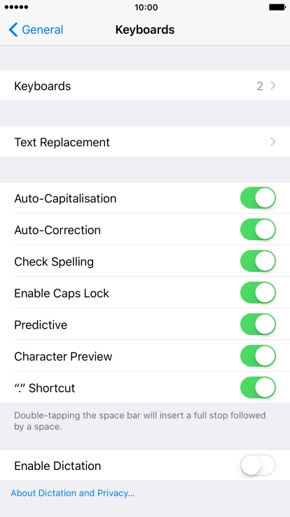 Press the indicator next to 