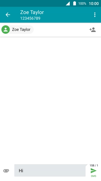 Press the attachment icon.