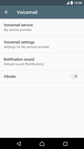 Press Voicemail settings.