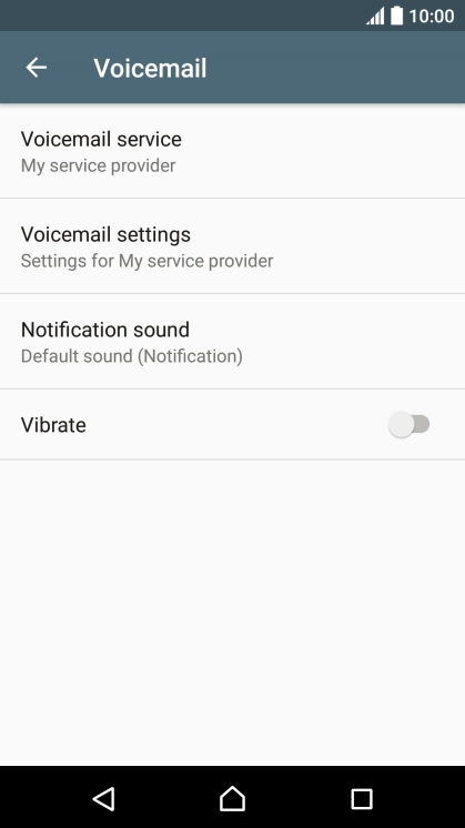Press Voicemail settings.
