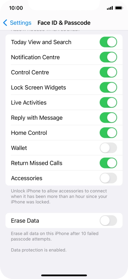 Press the indicator next to 