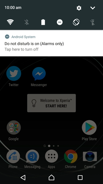 Press the sound settings icon to turn off silent mode.