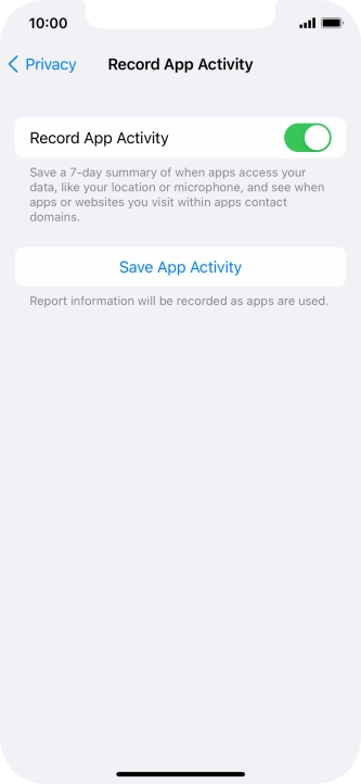 Press Save App Activity.