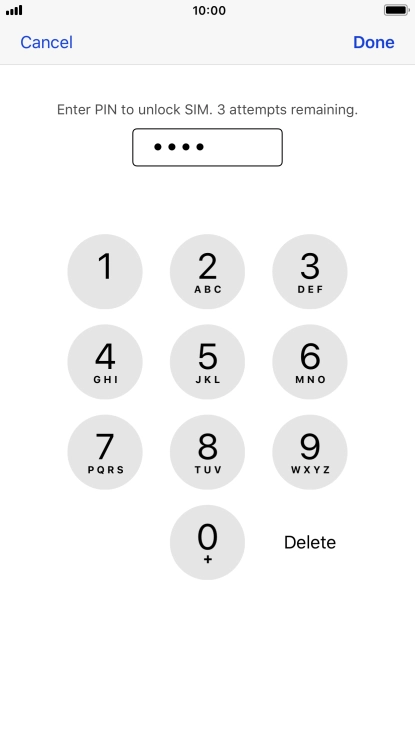 Key in your PIN and press Done.