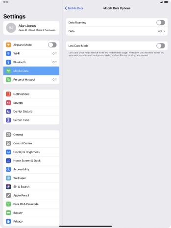 Press the indicator next to 