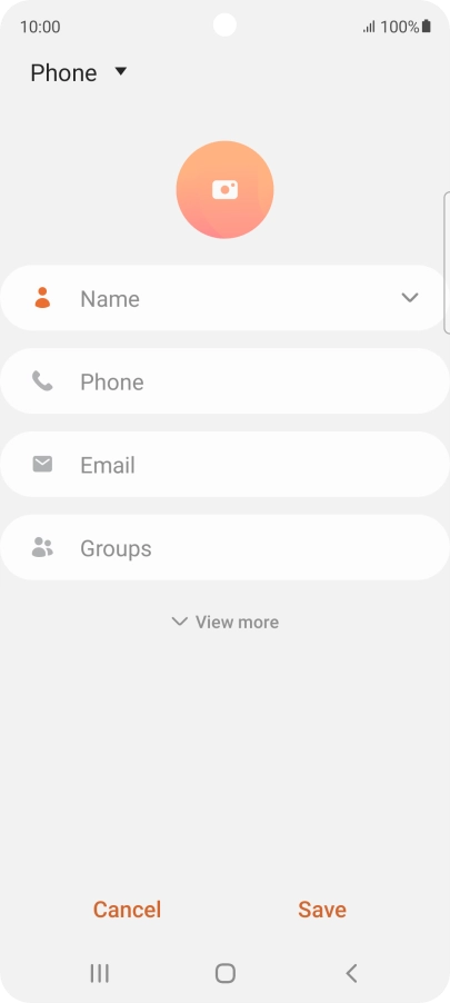 Press the address book drop down list.