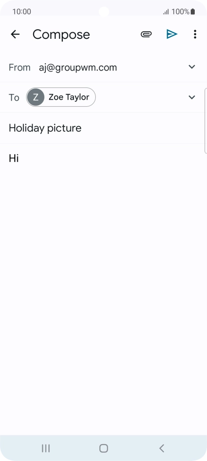 Press the attachment icon.