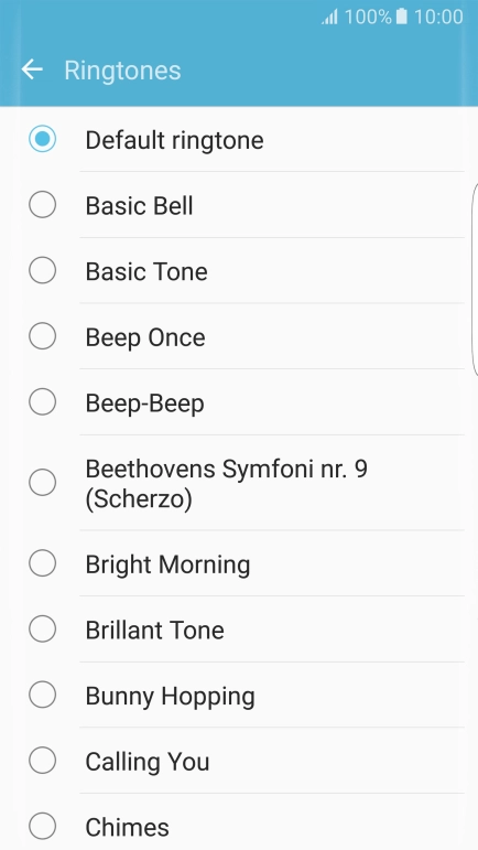 Press the required ring tones to hear them.