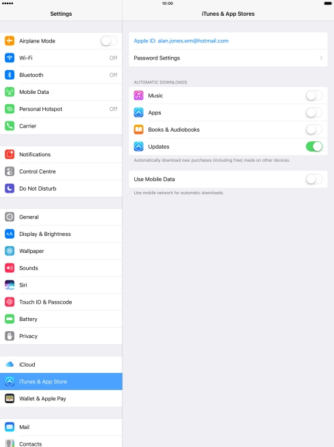 Press the indicator next to 