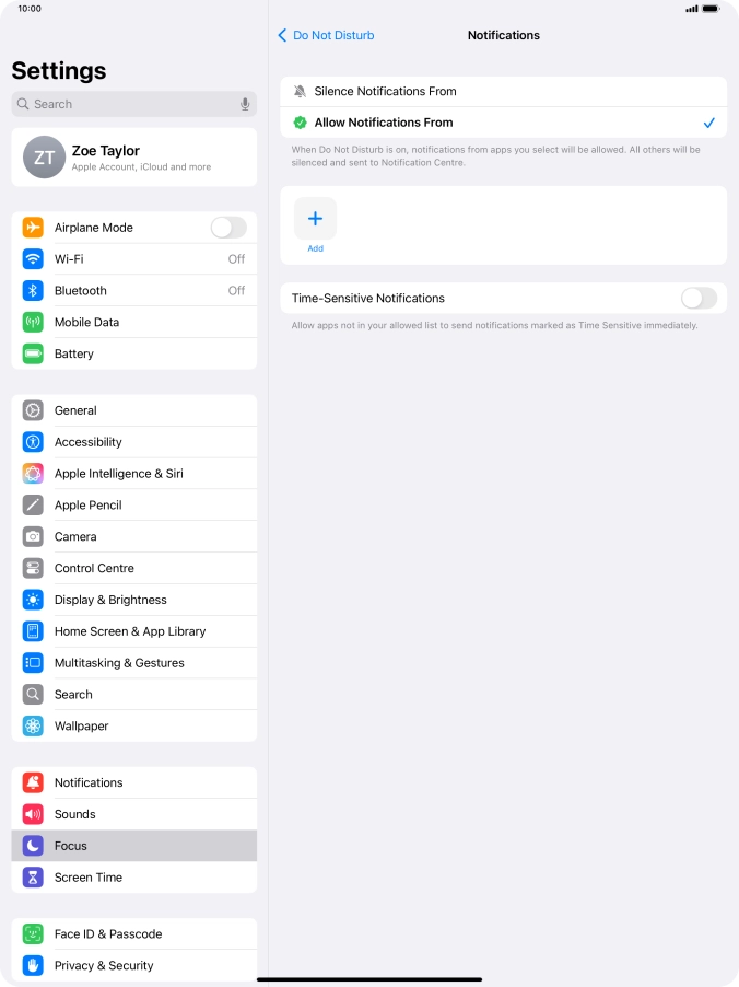 Press the indicator next to 