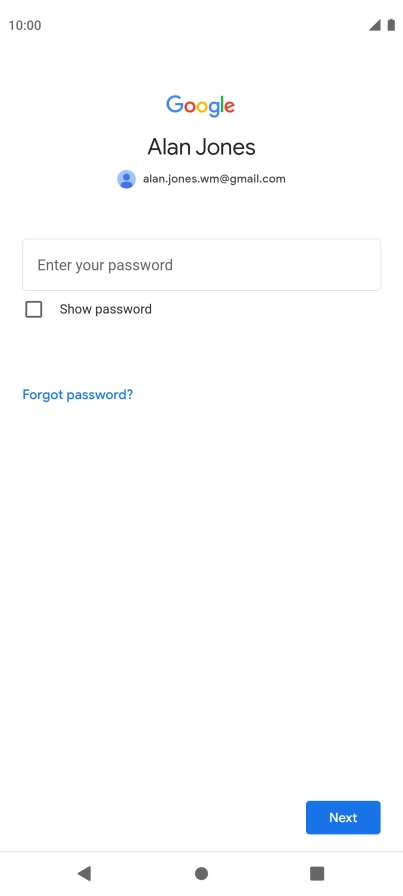 Press the field below 