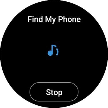 Press Stop when you've found your phone.