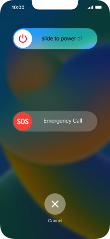 Press and drag the power off icon right.