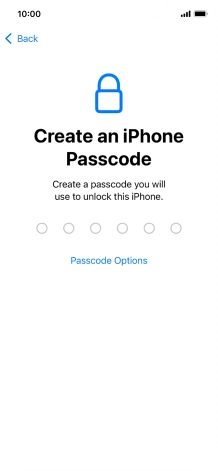 Press Passcode Options.
