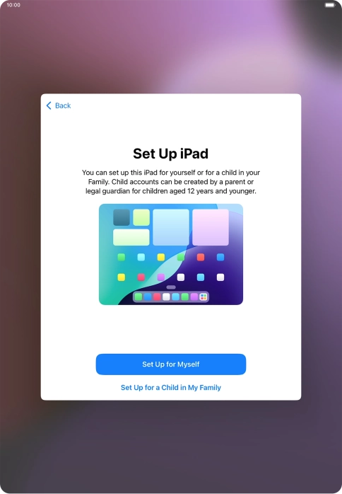 Press Set Up for Myself.