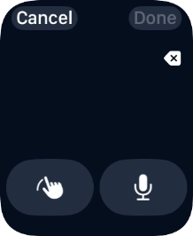 Press the microphone icon to turn on voice input.