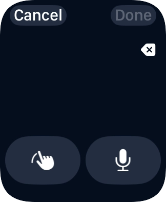 Press the microphone icon to turn on voice input.